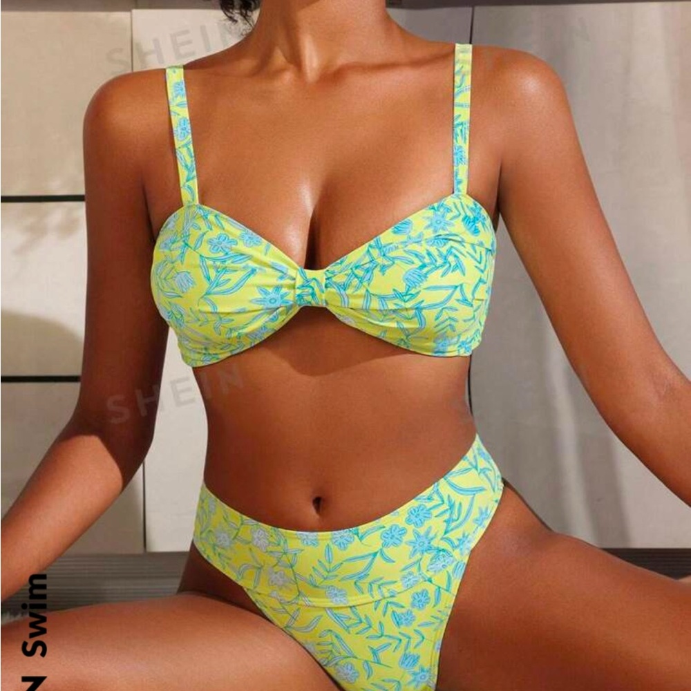 Floral Yellow Bikini Set